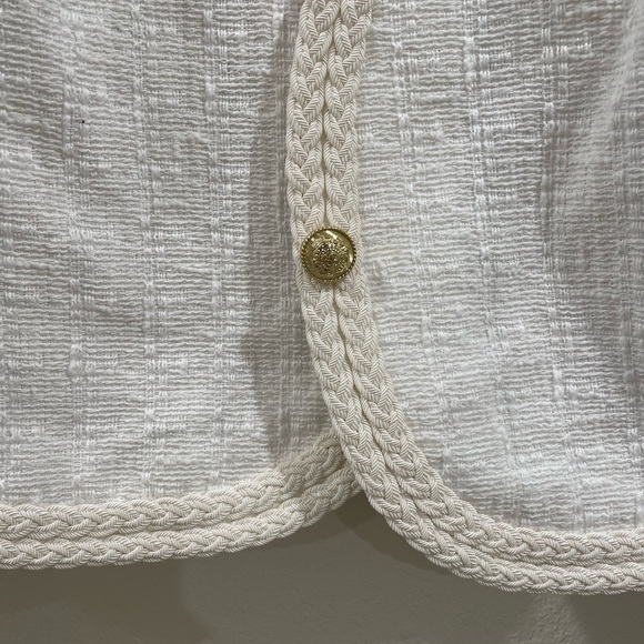 NWT 10 Derek Lam 10 Crosby x Anthropologie Bayle Embroidered Tweed Jacket Cream - Picture 8 of 15